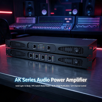 Amplificateur de puissance professionnel 4 canaux classe D, design 1U pour montage en rack, ventilation haute efficacité pour système audio de tournée de concerts