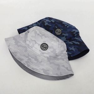 Wholesale Custom Designer Logo Plain Fisherman Bulk Luxury Sun Shade Camo Reversible Bucket Cap <b>Hat</b> - Product Image 3