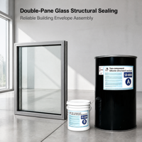Scellant silicone haute résistance pour le collage verre-aluminium, résistant aux charges de vent, pour façades de bâtiments
