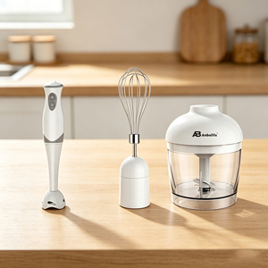 Anbolife Nouveau <span class=keywords><strong>Mixeur</strong></span> <span class=keywords><strong>Plongeant</strong></span> 3 en 1 200W avec Lame en Acier Inoxydable, 2 Vitesses, Bol <span class=keywords><strong>Hachoir</strong></span> <span class=keywords><strong>et</strong></span> <span class=keywords><strong>Fouet</strong></span> - Product Image 3
