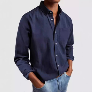 Camisa de Manga Larga <span class=keywords><strong>para</strong></span> <span class=keywords><strong>Hombre</strong></span>, Estilo Europeo Americano, Vintage, con Cuentas, de Poliéster, Color Sólido, <span class=keywords><strong>para</strong></span> Comercio Exterior Transfronterizo 2026 - Product Image 2