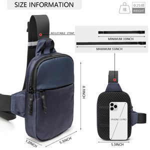 Mini Bolso Bandolera para Hombre y Mujer, Impermeable, Moderno, para Teléfono Celular, para Viajes, Trabajo, Gimnasio - Product Image 2