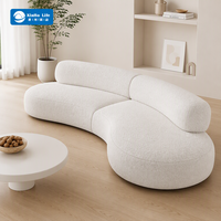 Canapé-lit modulaire moderne en tissu de lin et mousse compressée, design carré, pour appartement, hôtel, hôpital, trois places, sectionnel
