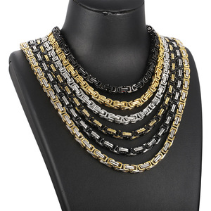 Collar Bizantino de Acero Inoxidable Chapado en Oro de 8MM para Hombre, Cadena Gruesa Estilo Punk Dominante, Joyería de Moda Exagerada - Product Image 5