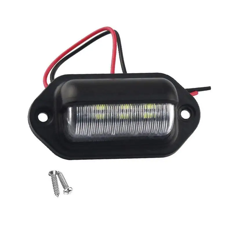 6 LED 12-24V 범용 자동차 번호판 조명 트럭 RV 트레일러 반 테일 램프 라이센스 화이트 조명 전구 방수 조명