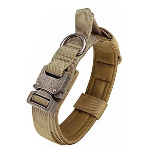Collare Tattico Personalizzato per Cani in Nylon <span class=keywords><strong>Nero</strong></span> Kaki Verde con Fibbia in Metallo <span class=keywords><strong>Nero</strong></span> Imbottito Resistente per Addestramento Cani di Taglia Grande - Product Image 3