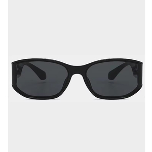Gafas de sol retro y de alta gama con diseño de pantalla curva, montura blanca estilo ojo de gato, resistentes a los rayos UV para mujer, con forma cuadrada. - Product Image 5