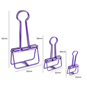 Kẹp Giấy Ghi Nhớ Màu Tùy Chỉnh Kẹp Giấy Mùa Xuân Đồ Dùng Học Tập Văn Phòng Nguồn Cung Cấp Ràng Buộc Văn Phòng <span class=keywords><strong>Clip</strong></span> Chancery 19MM Binder Clips - Product Image 5