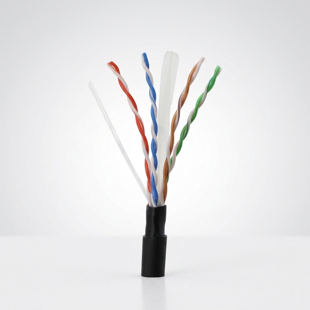 CAT6 UTP Network Cable 24AWG 0.5mm CCA/CCAG/BC Conductor PE Cross Separator 10Gbps Cable for FTTH Data Center