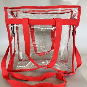 Bolsa de Mano Transparente Grande y Elegante Personalizada, Bolsa de Hombro de PVC Transparente con Impresión de Letras, Bolsa de Playa, Bolsa de Viaje, Bolsa de Compras para Mujer - Product Image 6