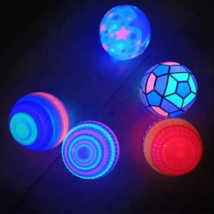 Juguete de deportes al aire libre nocturno para niños, Bola de rebote con luz Flash inflable, bola luminosa brillante para niños, venta al por mayor - Product Image 2