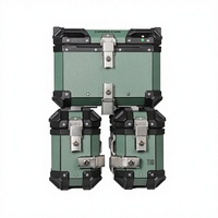 Boîte à bagages arrière pour moto et véhicule électrique en alliage d'aluminium, 18L, trois compartiments, fixe et amovible