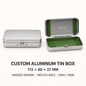 Boîte en aluminium sur mesure pour rasoir de sécurité, étui métallique pour kit de rasage et de toilettage, solution OEM, usine B2B, personnalisation directe - Product Image 2
