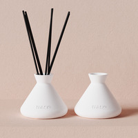 CH 2024 Logo personnalisé de luxe en relief Unique pot en céramique roseau diffuseurs ensemble maison hôtel décor parfumé ensembles d'arômes