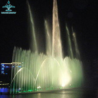 Fontaine à colonne d'eau de 1,5 pouce, jet d'eau aéré, en acier inoxydable