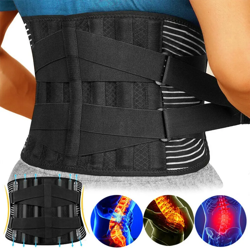 Soporte Lumbar médico personalizado, 6 unidades, transpirable, antideslizante, para cintura, para hombres y mujeres