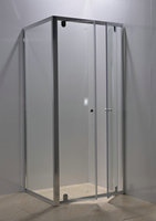Douchehoek met aluminium frame en dubbele draaipunt, project groothandel vierkant model