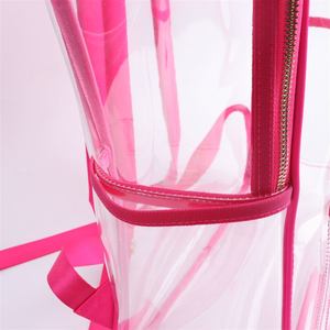 Keyかもしれホットセール学校に戻るパーソナライズされたChenilleレターパッチ学生ブックバッグ透明防水PVC子供用クリアバックパック - Product Image 3