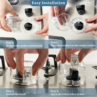 Cache-boutons de cuisinière à gaz en plastique anti-salissure et anti-graisse pour la sécurité des enfants, durable, écologique, respirant, en forme de pomme, 2-4