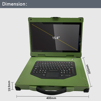 Ordinateur portable industriel portable robuste avec clavier russe étanche, écran tactile capacitif de 15,6 pouces, stock 3 ans
