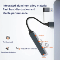 Adaptador de Alta Velocidad USB3.0 USB2.0 TIPO-C 2 en 1, Hub USB de Doble Cabezal con 4 Puertos, Estación de Acoplamiento de Aleación de Aluminio