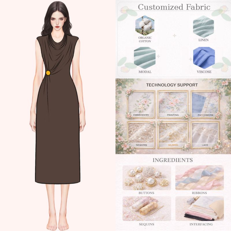 Verified Supplier Brown and Gold Dress 1k+ | Alibaba.com