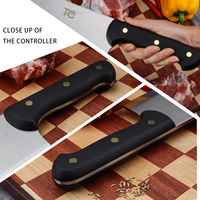 Grand couteau de boucher chinois en acier inoxydable, compatible lave-vaisselle, ambidextre avec manche en bois antidérapant, pour hacher les os