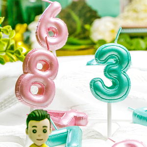 <span class=keywords><strong>Bougies</strong></span> d'anniversaire numérotées faites à la main KLS, design peint or, pour fêtes de Pâques - Figurines de pâtisserie non toxiques et écologiques - Product Image 2