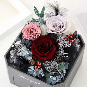 Venta al por Mayor de <span class=keywords><strong>Rosas</strong></span> Preservadas Estilo 2026, Adorno de Oso de Peluche, Regalo de San Valentín, Regalo de <span class=keywords><strong>Cumpleaños</strong></span>, Rosa Eterna en Caja de Regalo - Product Image 4