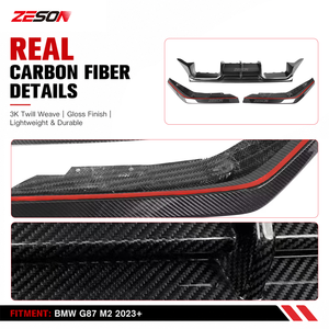 Diffuseur arrière en fibre de carbone sèche style CT 3 pièces pour BMW M2 G87 Coupé 2023+ - Product Image 4