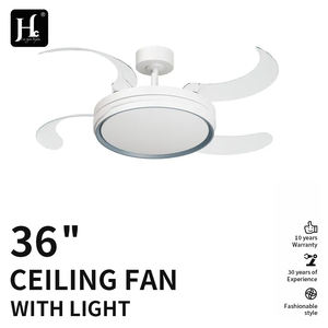 Ventilateur de plafond rétractable de 42 pouces, nouveau design, ventilateur de plafond avec lumière, ventilateur de plafond intelligent invisible avec télécommande - Product Image 2