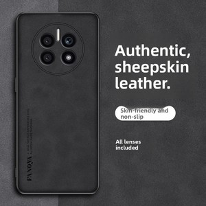 Étui de téléphone de luxe antichoc en similicuir de couleur unie fait main pour <span class=keywords><strong>Mate</strong></span> 50/<span class=keywords><strong>Mate</strong></span> 50E avec cordon et chaîne, <span class=keywords><strong>design</strong></span> intégral - Product Image 1