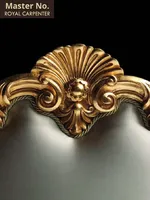 Lit de mariage de style européen de luxe, princesse française, bois massif, sculpté à la main, lit double de 1,8 mètre, chambre principale, ensemble de chambre à coucher