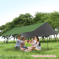 Empreinte imperméable bâche de sol bâche hamac pluie mouche tente hexagonale plage Camping bâche auvent hexagonal