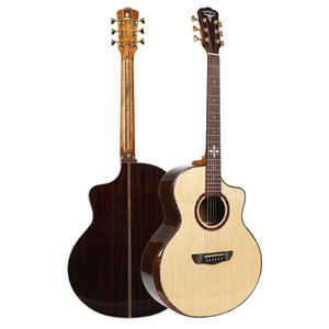 OEM Semi Acoustic Guitar Nut K5 Acoustic Guitar <b>Strings</b> 41 Inch <b>Top</b> Solid Spruce Acoustic Guitar - Product Image 2