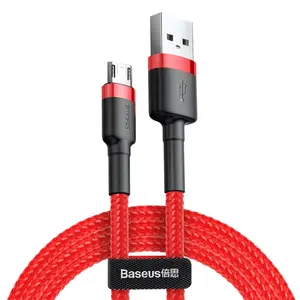 Baseus Cafule Cable USB For Micro 2.4A 0.5m 1m 2m 3m Gray+Black Red+Red High Quality Wholesale 100% Original