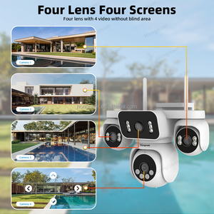 宏纳尔 20MP WiFi 运动检测户外无线监控 PTZ 网络摄像机 HiEasy 4 镜头闭路电视网络 WiFi 安防摄像头 - Product Image 3