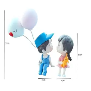 Car Decoration Cute Cartoon Couples Movable Dolls Doll Balloon Decoration Car Interior Accessories Girl Gift