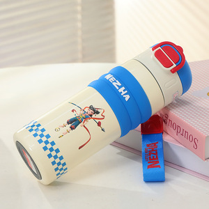 Nezha Stainless Steel Vacuum <b>Flask</b> 316 Kids Insulated Water <b>Bottle</b> Cartoon Design Back To School - Product Image 3