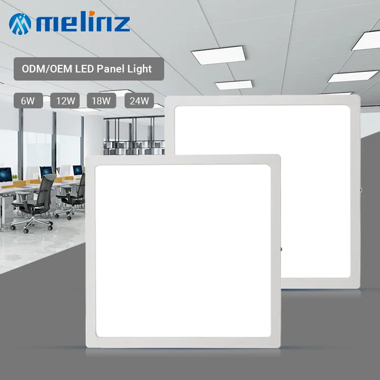 MELINZ — panneau lumineux d'intérieur Led SMD2835, de qualité technique, éclairage de panneau, soudage haute couleur, 6 12 18 24 W