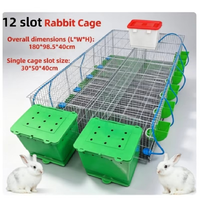 Cage à lapins en acier galvanisé robuste avec plateau amovible pour l'élevage commercial de volailles et les opérations d'élevage