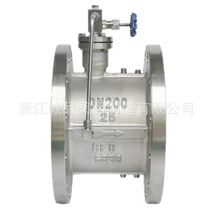 Vannes à clapet papillon à faible résistance HH48X HH49X-16 25 en acier inoxydable et fonte pour fluides huileux - Product Image 4
