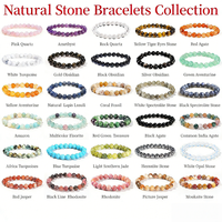 JD GEMS Fournisseur en Gros Bracelets Perles Rondes en Pierre Naturelle 6 8 10 12 mm Bijoux Énergétiques Extensibles Vente en Gros Tendance 2026