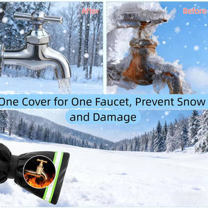 Housses de robinet d'extérieur pour l'hiver, imperméables, chaussettes de robinet de jardin pour la protection contre le gel, réutilisables, couvre-robinet antigel - Product Image 5