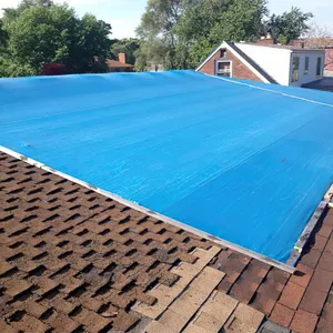 户外防水120GSM蓝色聚乙烯防水布塑料防水布