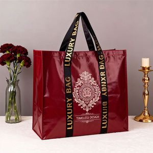 Customized Eco Printing Reusable Folding Non Grocery Rpet Laminated Pp Woven Shopping Bag Custom Promotional <b>Gifts</b> - Product Image 1
