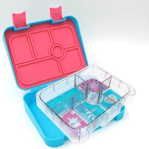 Box Bento Food Bento Box Lunch Box Durable Kids Lunch Box Leak-Proof Bento Box For Travel Children School 6 Divided Portion Japanese Insulated Food Lunch Box