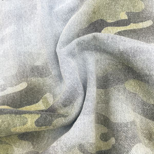 Tissu imprimé numérique <span class=keywords><strong>camouflage</strong></span> vieillissant personnalisé sergé de coton lavé BC Denim pour chaussures de sport rembourrage pour garçons filles - Product Image 2
