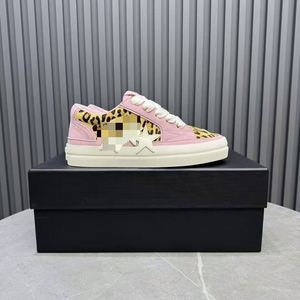 Zapatos Casuales de Moda para Hombre y Mujer, Diseño Clásico con Bloques de Color, Estampado de Estrellas y Animales, Parte Superior de Cuero Genuino, para Todas las Temporadas, con Cordones - Product Image 5
