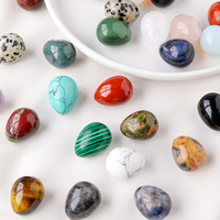 Œufs en cristal naturel sculptés en gros, ornements de Pâques, décorations d'intérieur Reiki, énergie de guérison